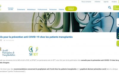 La SFNDT publie des conseils pour la prophylaxie anti-COVID des patients transplantés rénaux