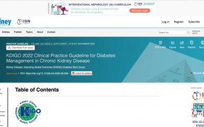 Les KDIGO publient des recommandations sur la prise en charge du diabète des patients insuffisants rénaux chroniques